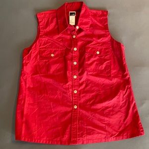 The North Face Red Sleeveless Shirt